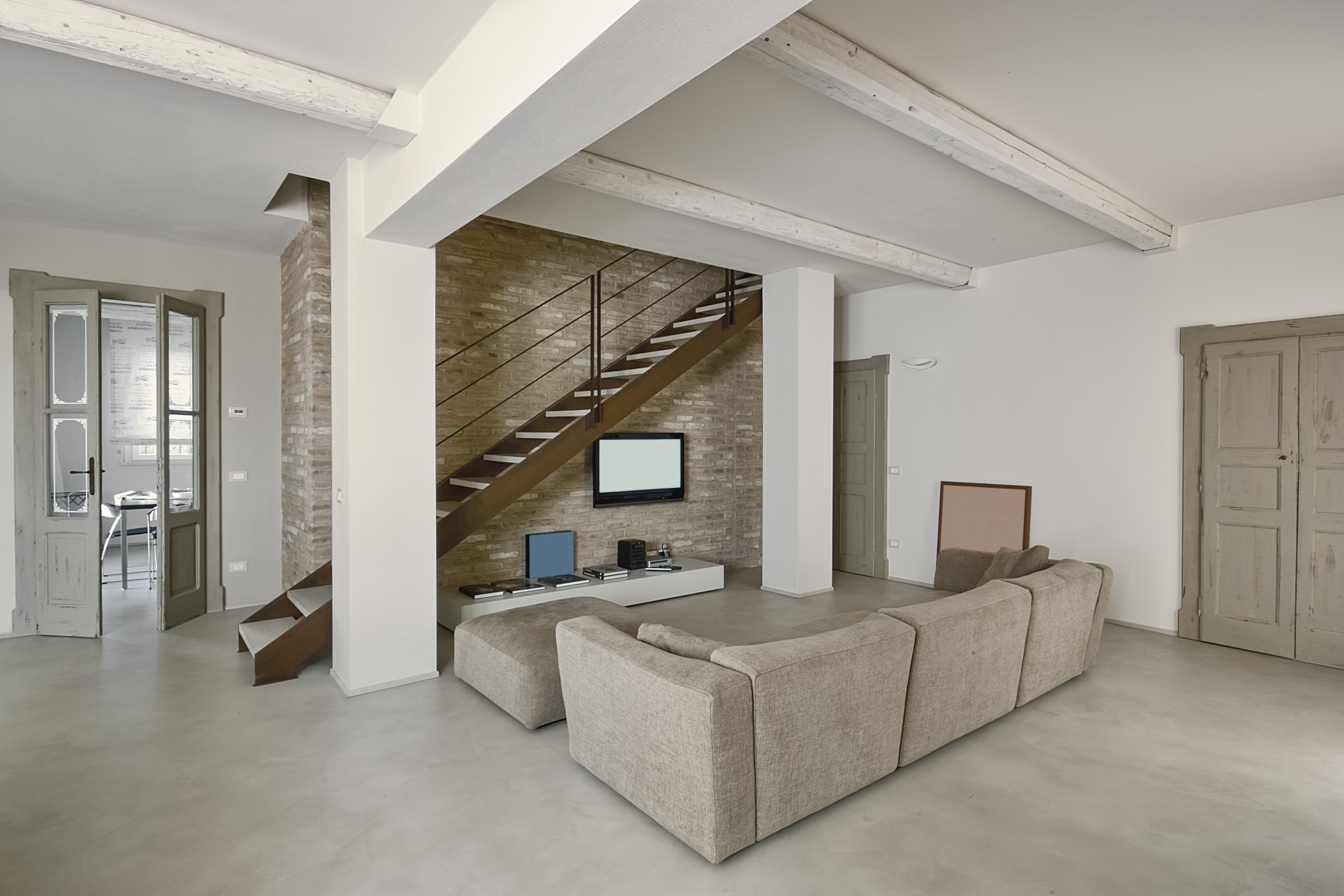 Finished basement living space design