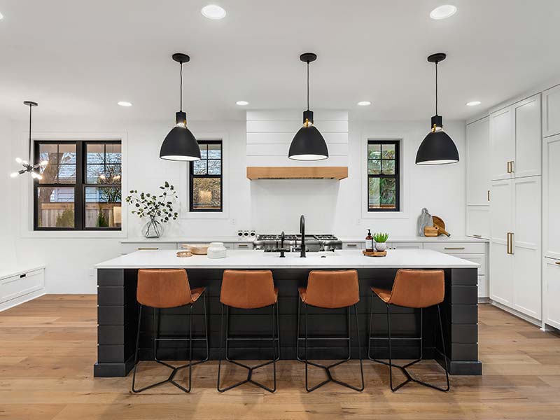 Professional kitchen cabinet and fixture installation